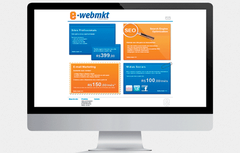 Logotipo e design para site E-Webmkt